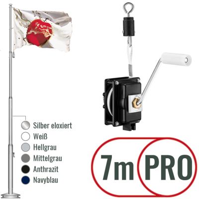Fahnenmast Kurbel PRO 700cm